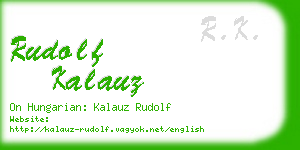 rudolf kalauz business card